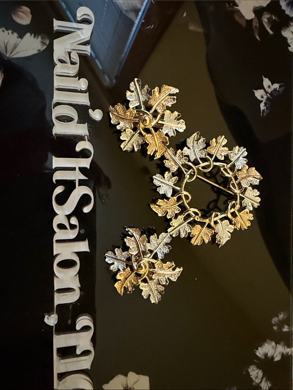 Napier Gold-Tone Leaf Wreath Earrings